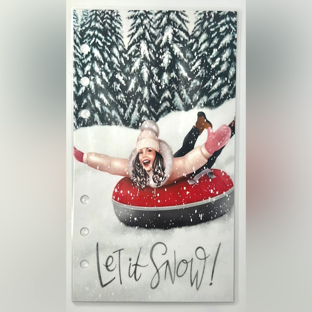 Personal Size - Agenda Planner Dashboard (Girl sledding)